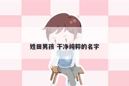 姓田男孩 干净纯粹的名字