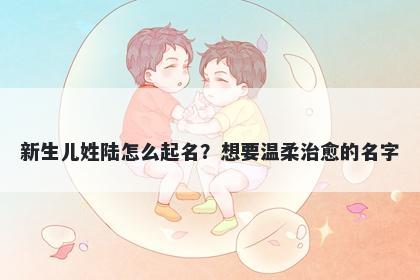 新生儿姓陆怎么起名？想要温柔治愈的名字