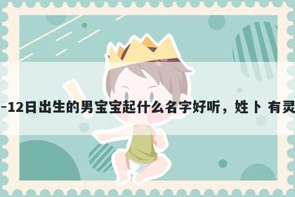 2026年-01月-12日出生的男宝宝起什么名字好听，姓卜 有灵气的名字推荐