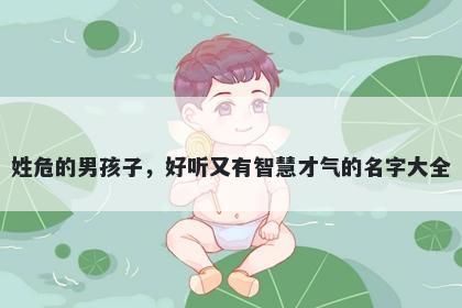 姓危的男孩子,好听又有智慧才气的名字大全