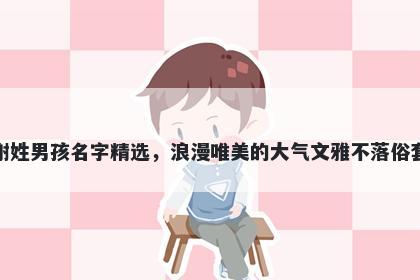 谢姓男孩名字精选，浪漫唯美的大气文雅不落俗套