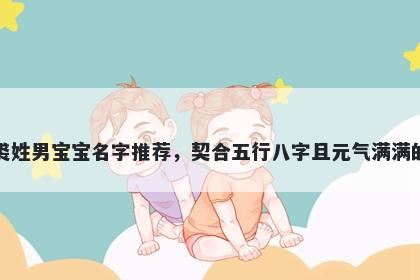 裘姓男宝宝名字推荐，契合五行八字且元气满满的