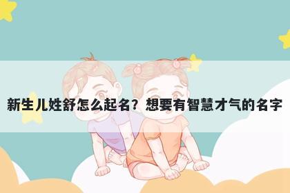 新生儿姓舒怎么起名？想要有智慧才气的名字