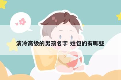 清冷高级的男孩名字 姓包的有哪些