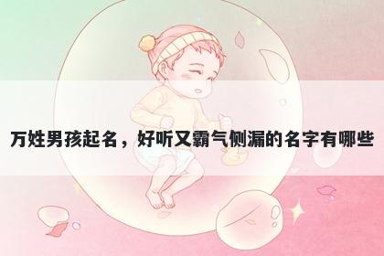 万姓男孩起名，好听又霸气侧漏的名字有哪些