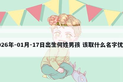 2026年-01月-17日出生何姓男孩 该取什么名字优美