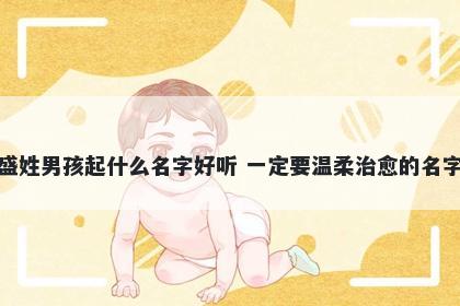 盛姓男孩起什么名字好听 一定要温柔治愈的名字