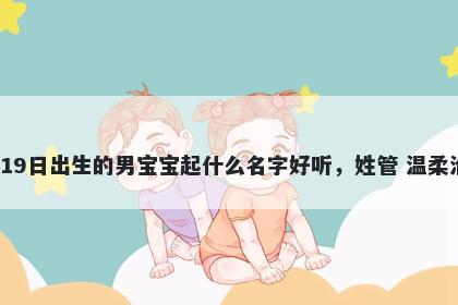 2026年-01月-19日出生的男宝宝起什么名字好听,姓管 温柔治愈的名字推荐