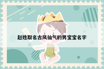 赵姓取名古风仙气的男宝宝名字