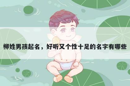 柳姓男孩起名,好听又个性十足的名字有哪些