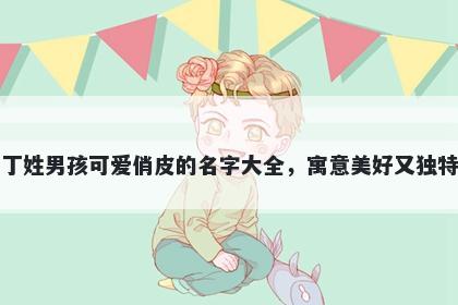 丁姓男孩可爱俏皮的名字大全，寓意美好又独特