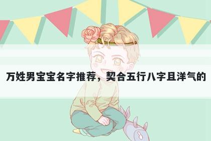 万姓男宝宝名字推荐，契合五行八字且洋气的