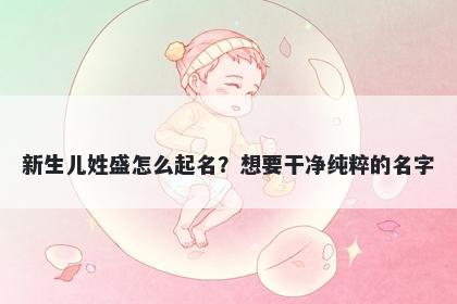新生儿姓盛怎么起名？想要干净纯粹的名字