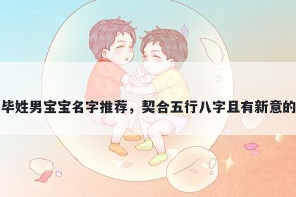 毕姓男宝宝名字推荐，契合五行八字且有新意的