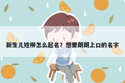 新生儿姓柳怎么起名？想要朗朗上口的名字