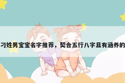 刁姓男宝宝名字推荐，契合五行八字且有涵养的