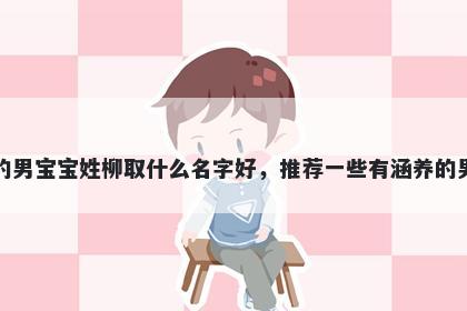刚出生的男宝宝姓柳取什么名字好，推荐一些有涵养的男孩名字