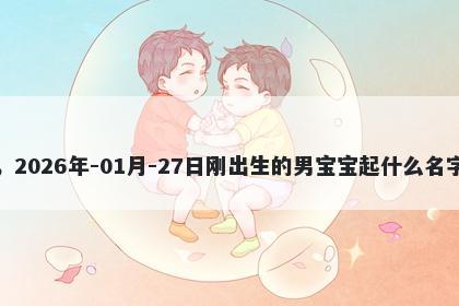 我姓禹,2026年-01月-27日刚出生的男宝宝起什么名字比较好
