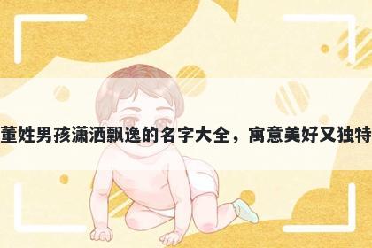 董姓男孩潇洒飘逸的名字大全，寓意美好又独特