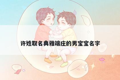 许姓取名典雅端庄的男宝宝名字