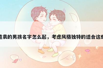 姓袁的男孩名字怎么起，考虑风格独特的适合这些