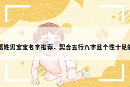 葛姓男宝宝名字推荐，契合五行八字且个性十足的