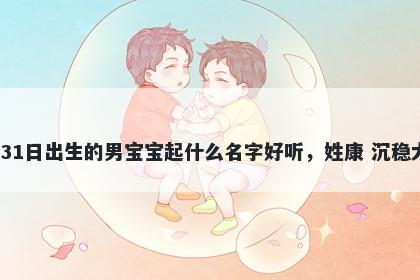 2026年-01月-31日出生的男宝宝起什么名字好听，姓康 沉稳大气的名字推荐