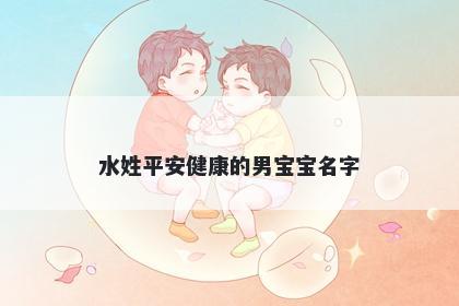 水姓平安健康的男宝宝名字