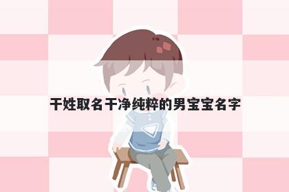 干姓取名干净纯粹的男宝宝名字