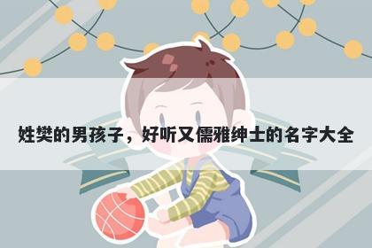 姓樊的男孩子，好听又儒雅绅士的名字大全