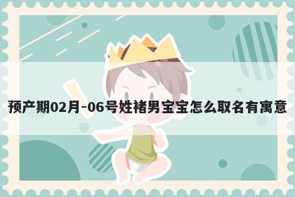 预产期02月-06号姓褚男宝宝怎么取名有寓意