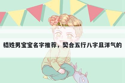 嵇姓男宝宝名字推荐，契合五行八字且洋气的