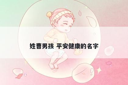 姓曹男孩 平安健康的名字