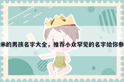 姓米的男孩名字大全,推荐小众罕见的名字给你参考