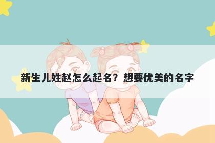 新生儿姓赵怎么起名？想要优美的名字