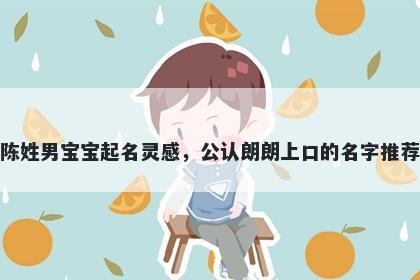 陈姓男宝宝起名灵感，公认朗朗上口的名字推荐