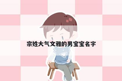 宗姓大气文雅的男宝宝名字