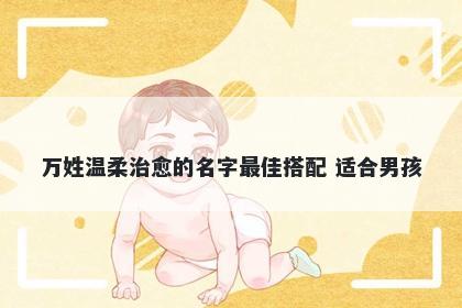 万姓温柔治愈的名字最佳搭配 适合男孩