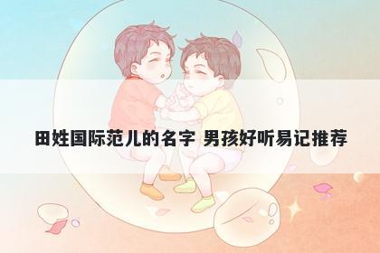 田姓国际范儿的名字 男孩好听易记推荐