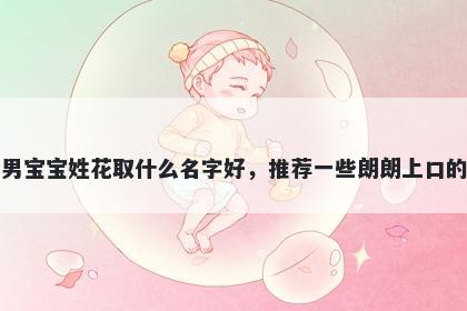 刚出生的男宝宝姓花取什么名字好，推荐一些朗朗上口的男孩名字