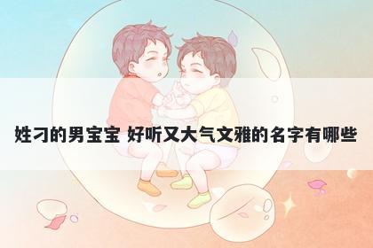姓刁的男宝宝 好听又大气文雅的名字有哪些