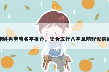 褚姓男宝宝名字推荐，契合五行八字且前程似锦的