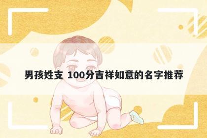 男孩姓支 100分吉祥如意的名字推荐