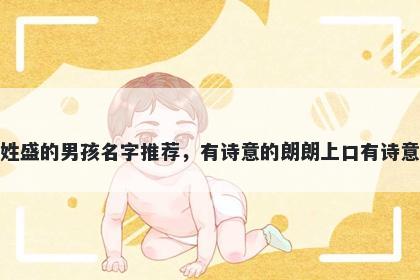 姓盛的男孩名字推荐，有诗意的朗朗上口有诗意