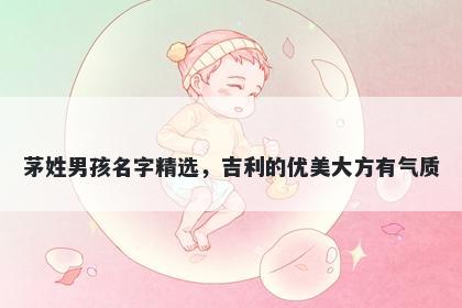茅姓男孩名字精选，吉利的优美大方有气质