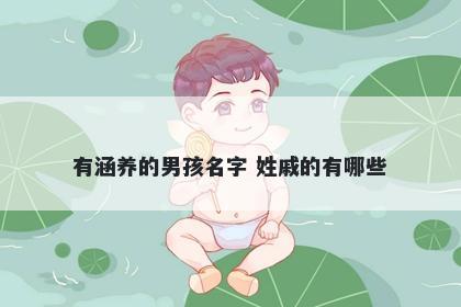 有涵养的男孩名字 姓戚的有哪些
