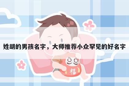 姓胡的男孩名字,大师推荐小众罕见的好名字