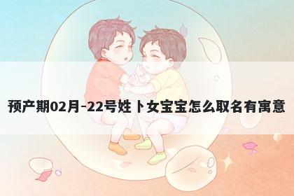预产期02月-22号姓卜女宝宝怎么取名有寓意