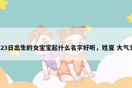 2026年-02月-23日出生的女宝宝起什么名字好听，姓夏 大气文雅的名字推荐