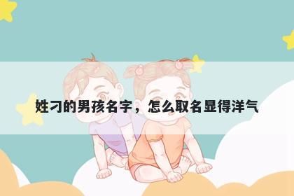 姓刁的男孩名字,怎么取名显得洋气